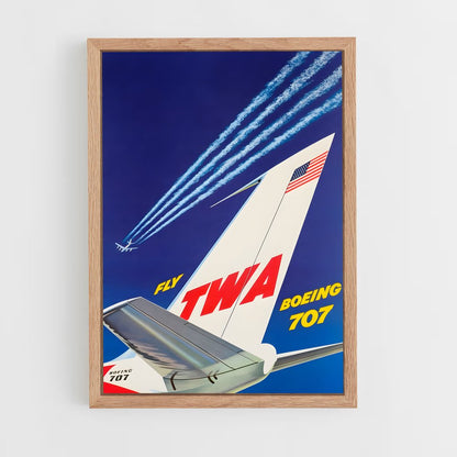 ap-boeing 707-1 cadre Bois clair