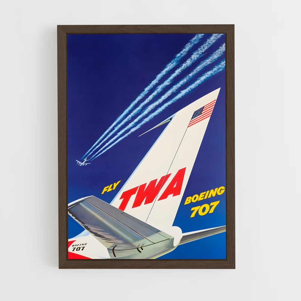 ap-boeing 707-1 cadre Bois foncé