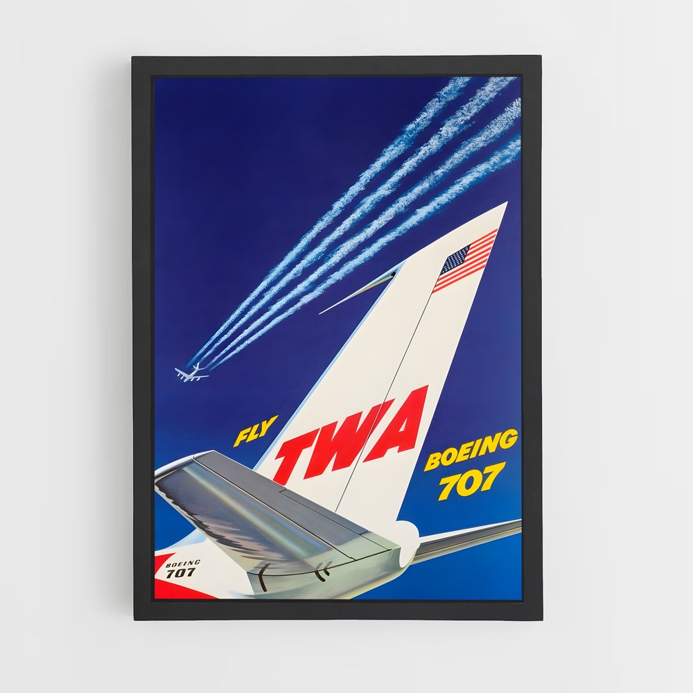 ap-boeing 707-1 cadre Noir