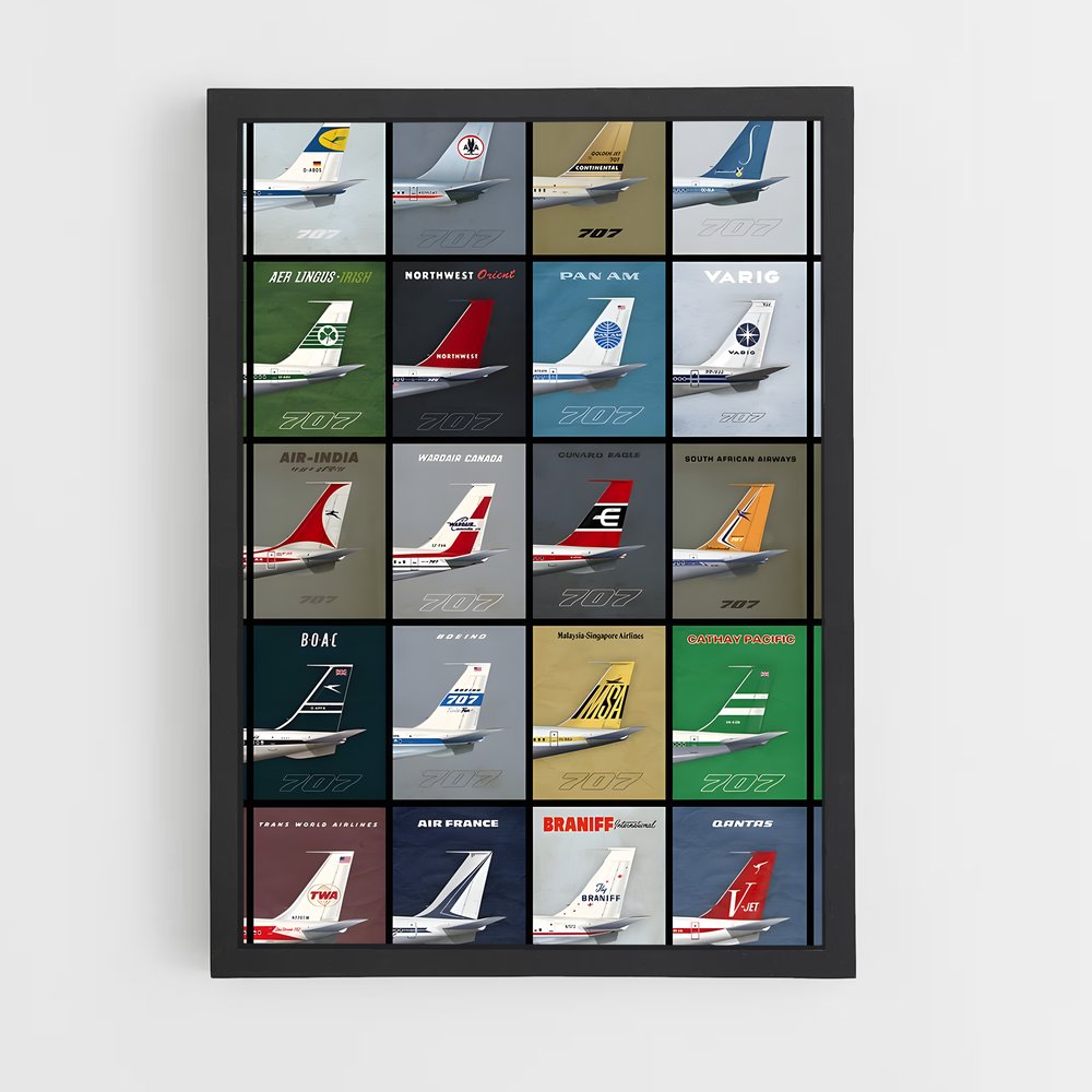 ap-boeing 707-2 cadre Noir