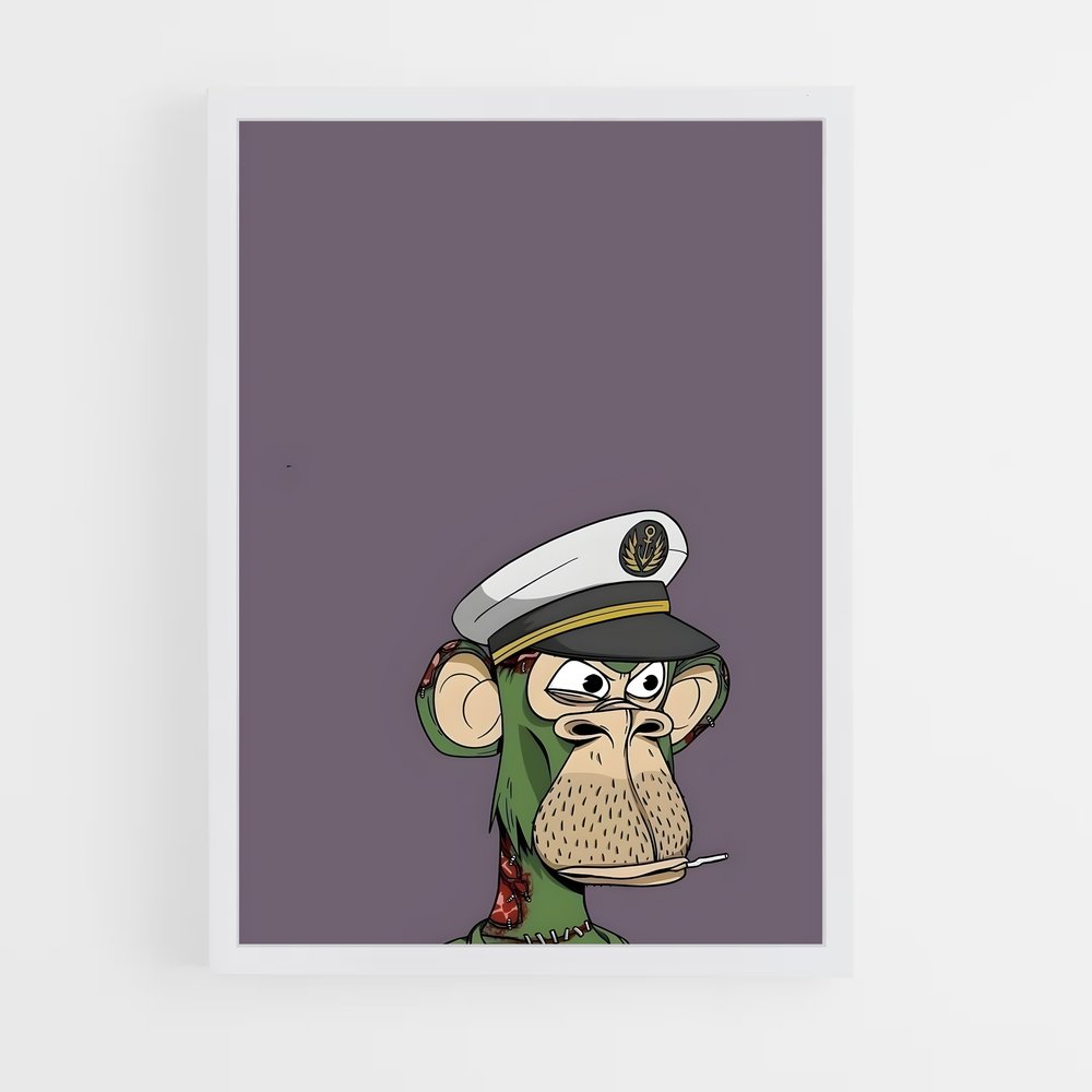 ap-bored apes-1 cadre Blanc