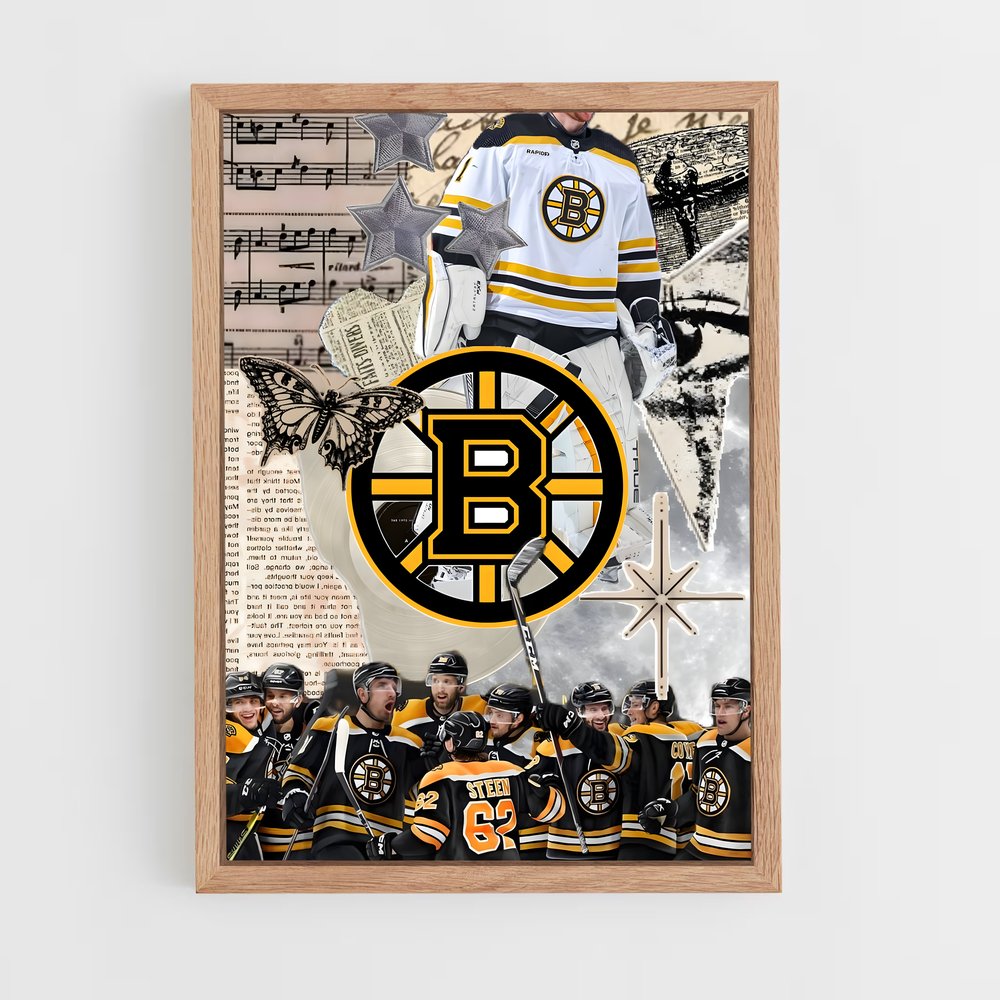 ap-boston bruins-3 cadre Bois clair