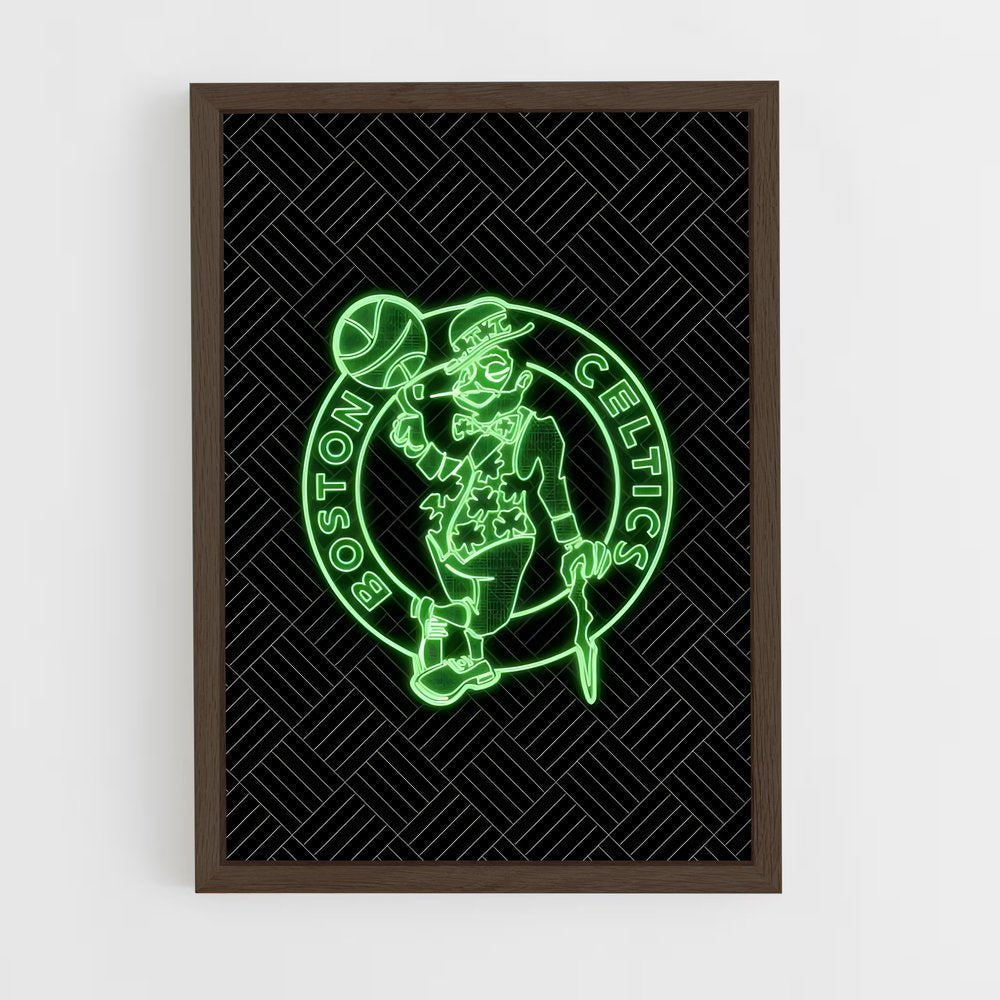 ap-boston celtics-4 cadre Bois foncé