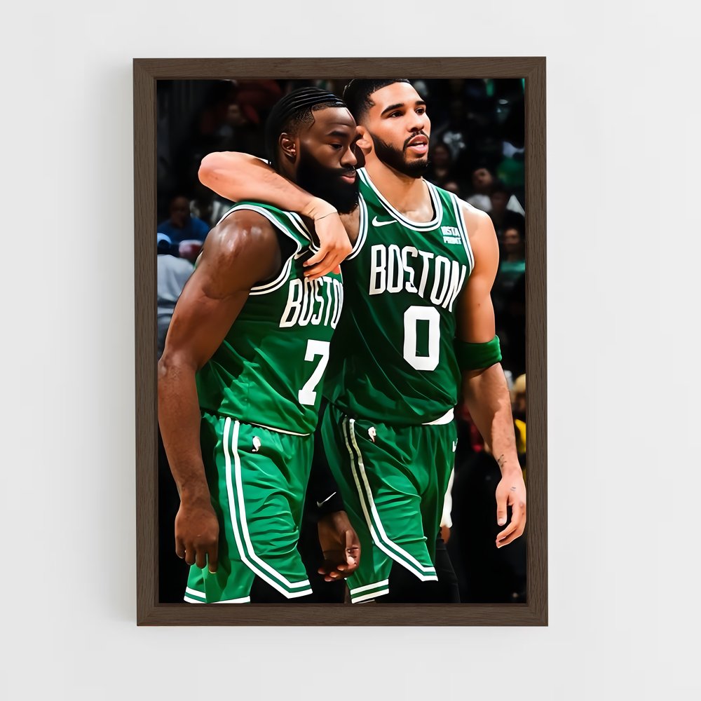 ap-boston celtics-8 cadre Bois foncé