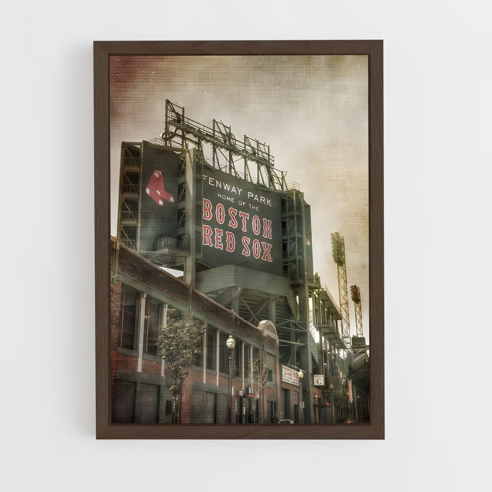 ap-boston red sox-2 cadre Bois foncé