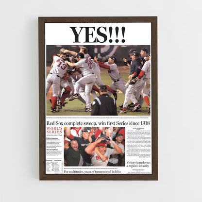 ap-boston red sox-4 cadre Bois foncé