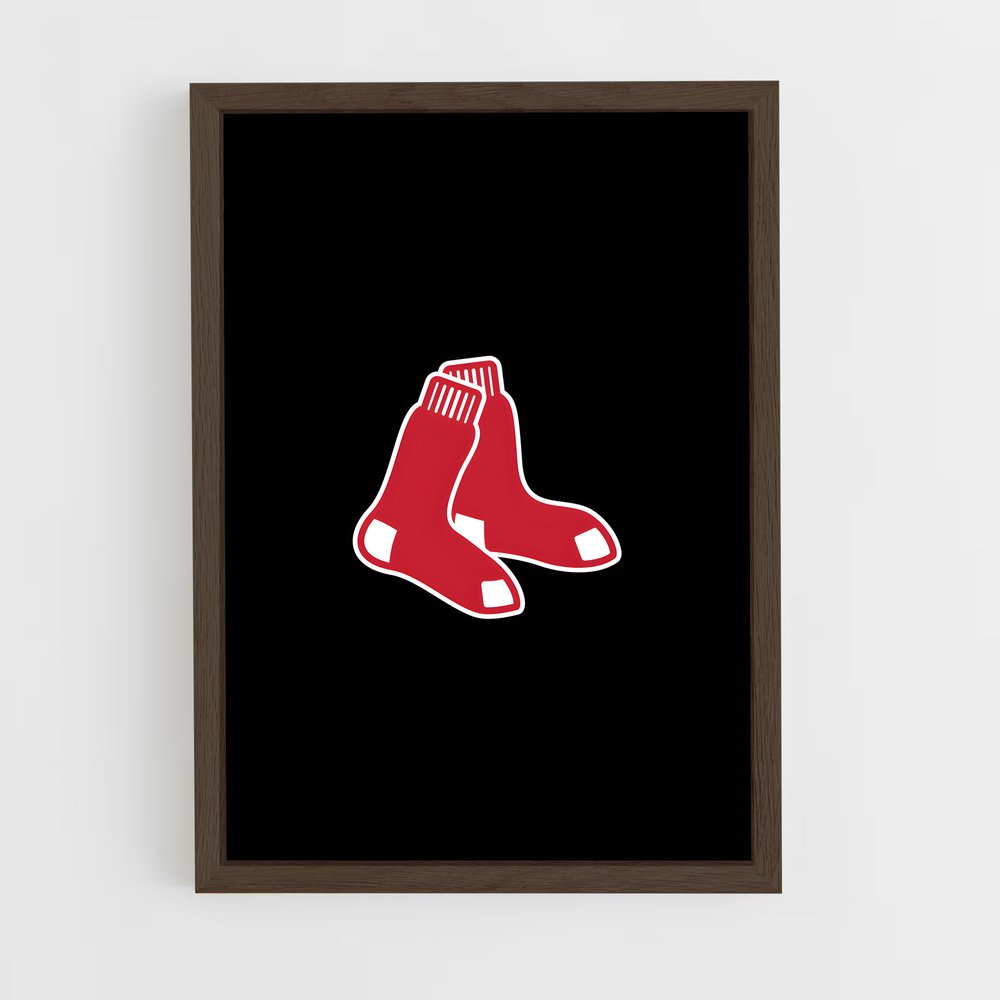 ap-boston red sox-5 cadre Bois foncé