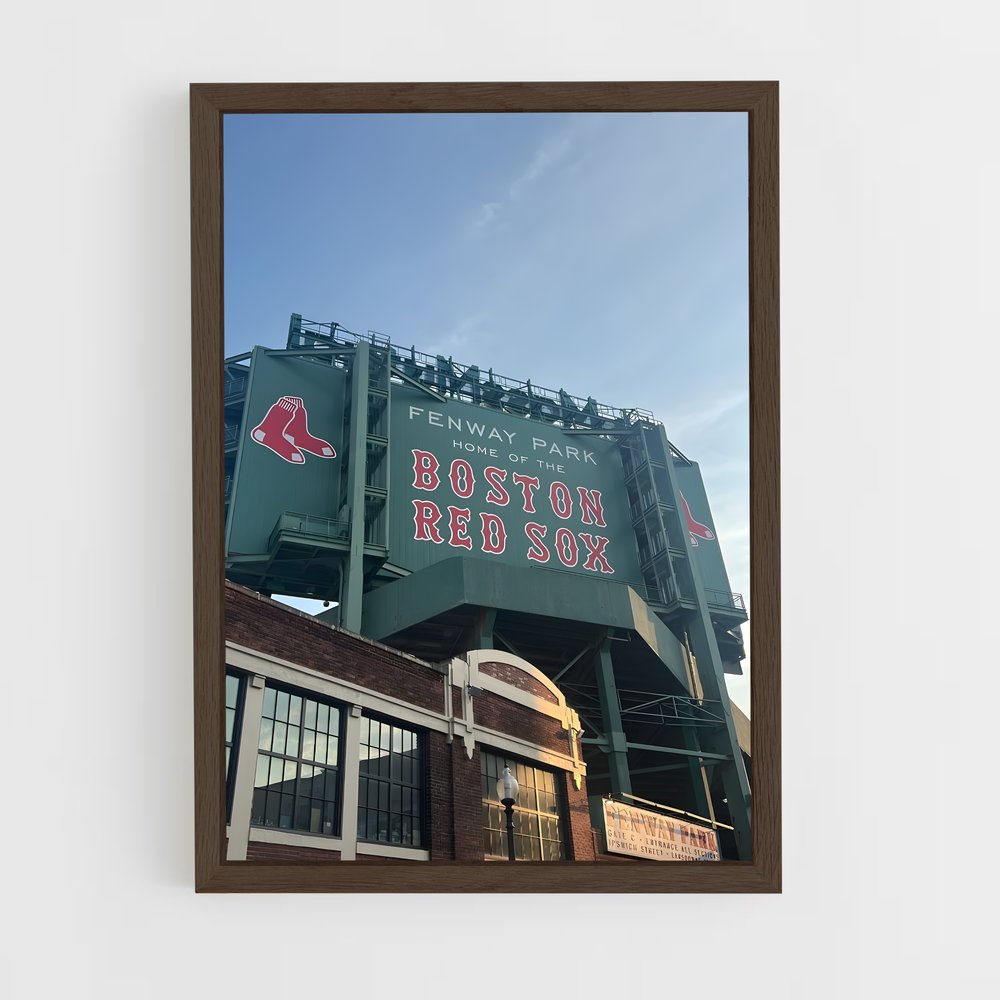 ap-boston red sox-6 cadre Bois foncé