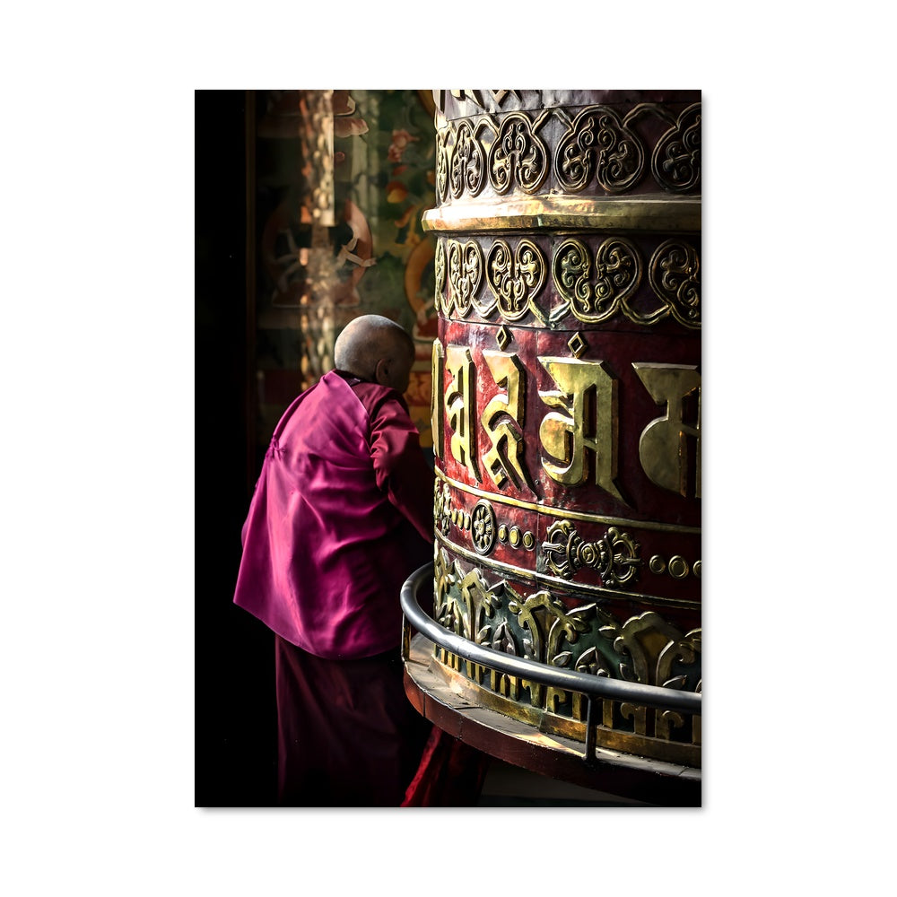 Poster Moine en Méditation