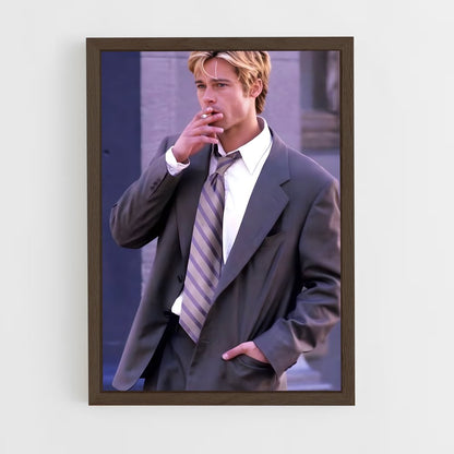 ap-brad pitt-1 cadre Bois foncé