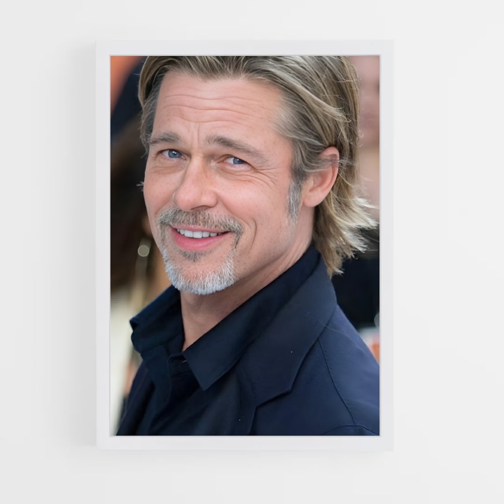 ap-brad pitt-4 cadre Blanc
