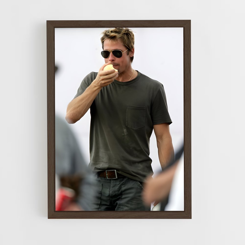 ap-brad pitt-7 cadre Bois foncé