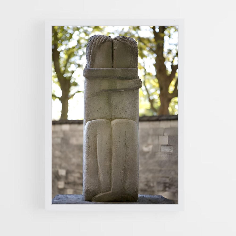ap-brancusi kiss-2 cadre Blanc