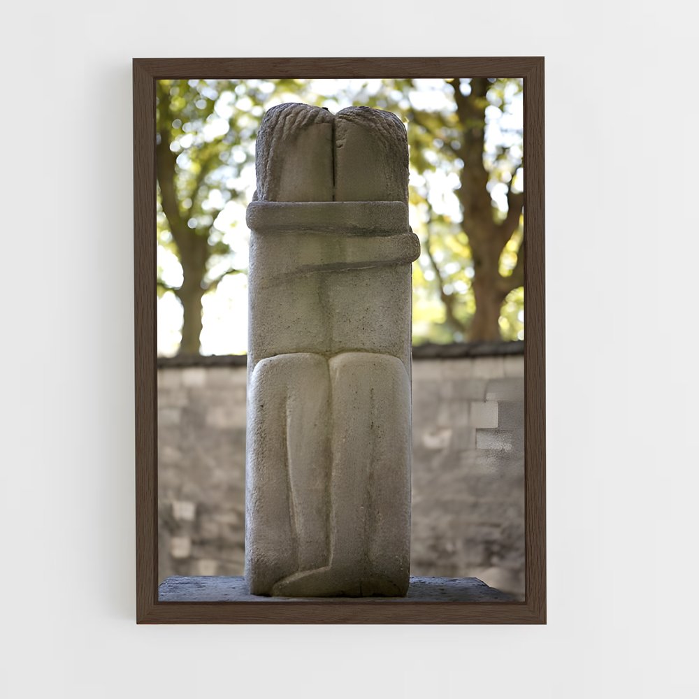 ap-brancusi kiss-2 cadre Bois foncé