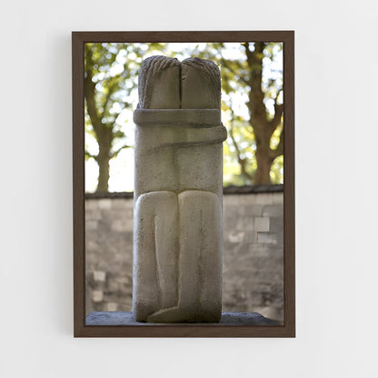 ap-brancusi kiss-2 cadre Bois foncé