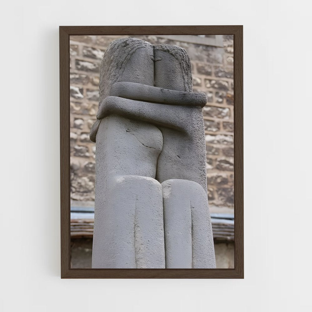 ap-brancusi kiss-7 cadre Bois foncé