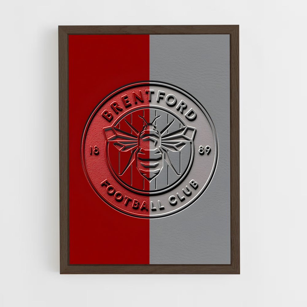 ap-brentford fc-3 cadre Bois foncé