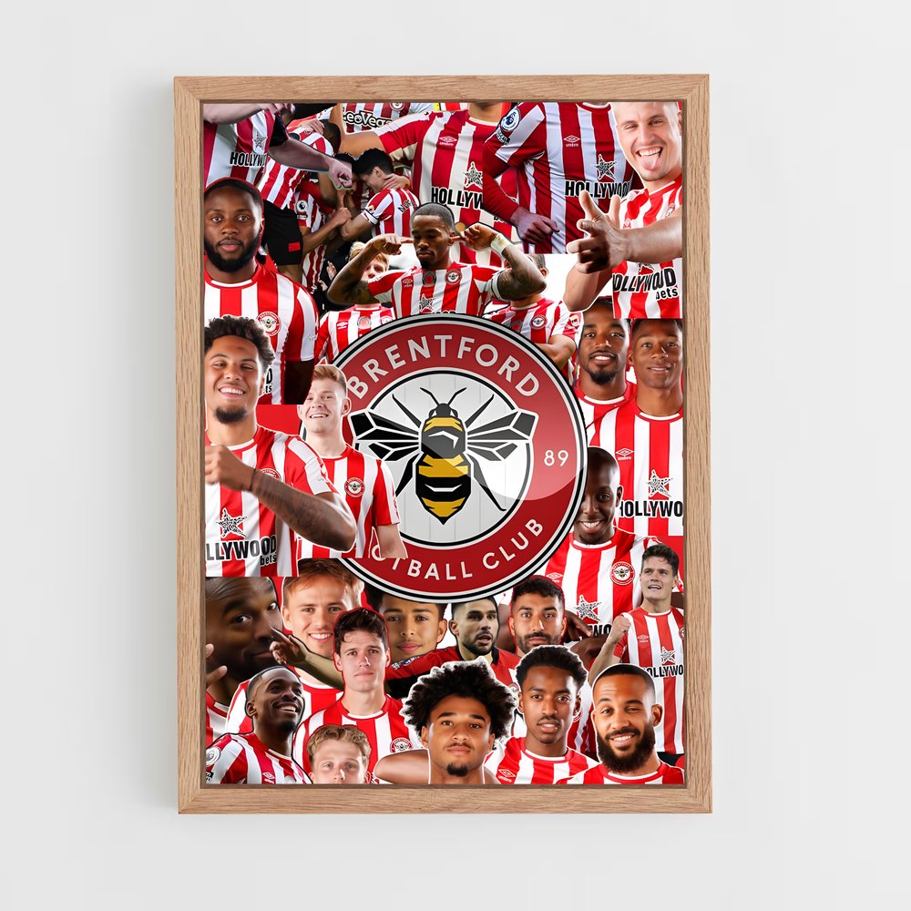 ap-brentford fc-5 cadre Bois clair