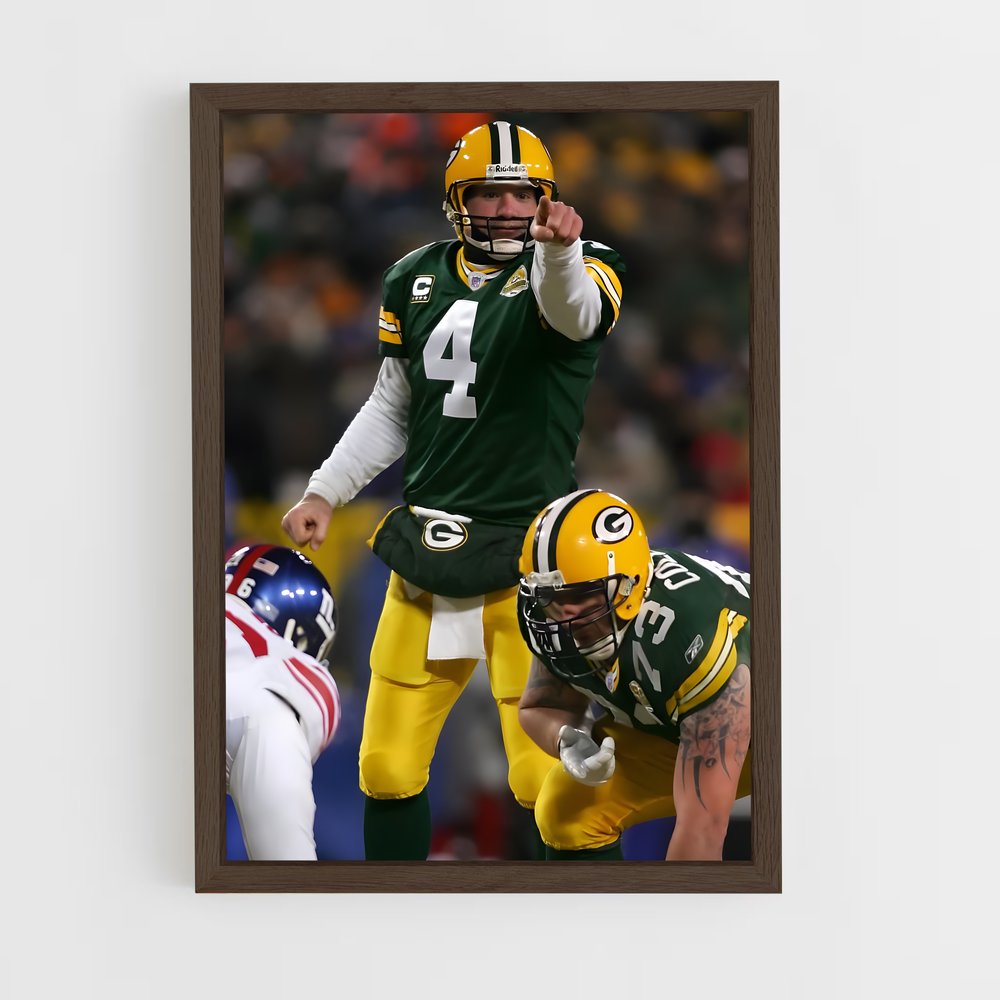 ap-brett favre-5 cadre Bois foncé