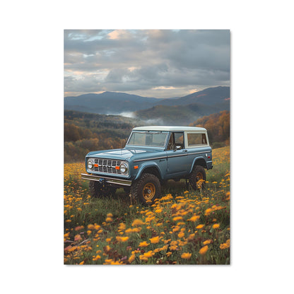 Poster Bronco au Champ de Fleurs