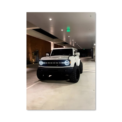 Poster Bronco Blanc