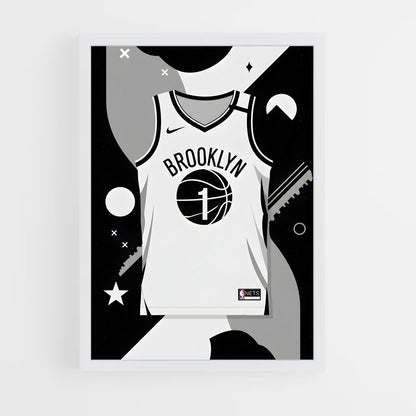 ap-brooklyn nets-8 cadre Blanc