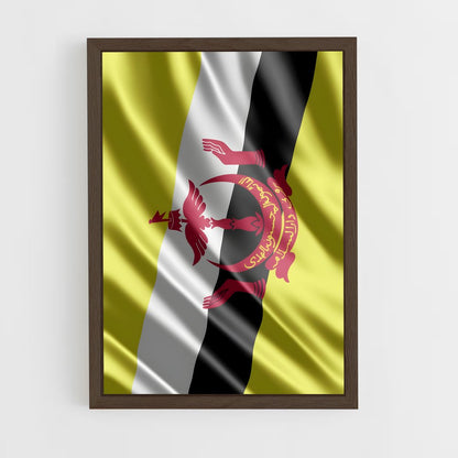 ap-brunei flag-1 cadre Bois foncé