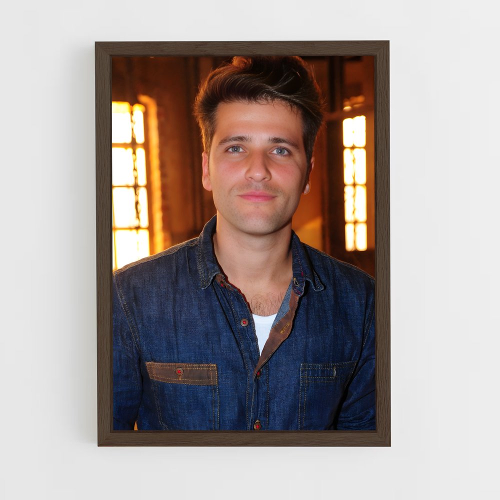 ap-bruno gagliasso-4 cadre Bois foncé