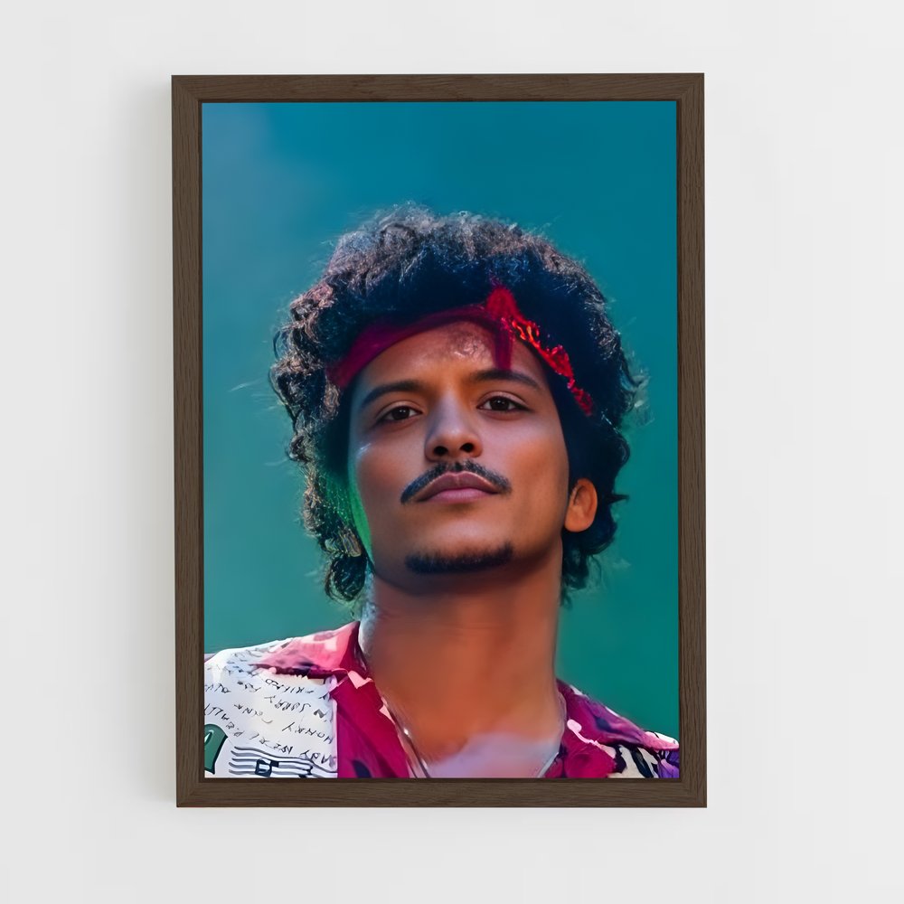 ap-bruno mars-6 cadre Bois foncé