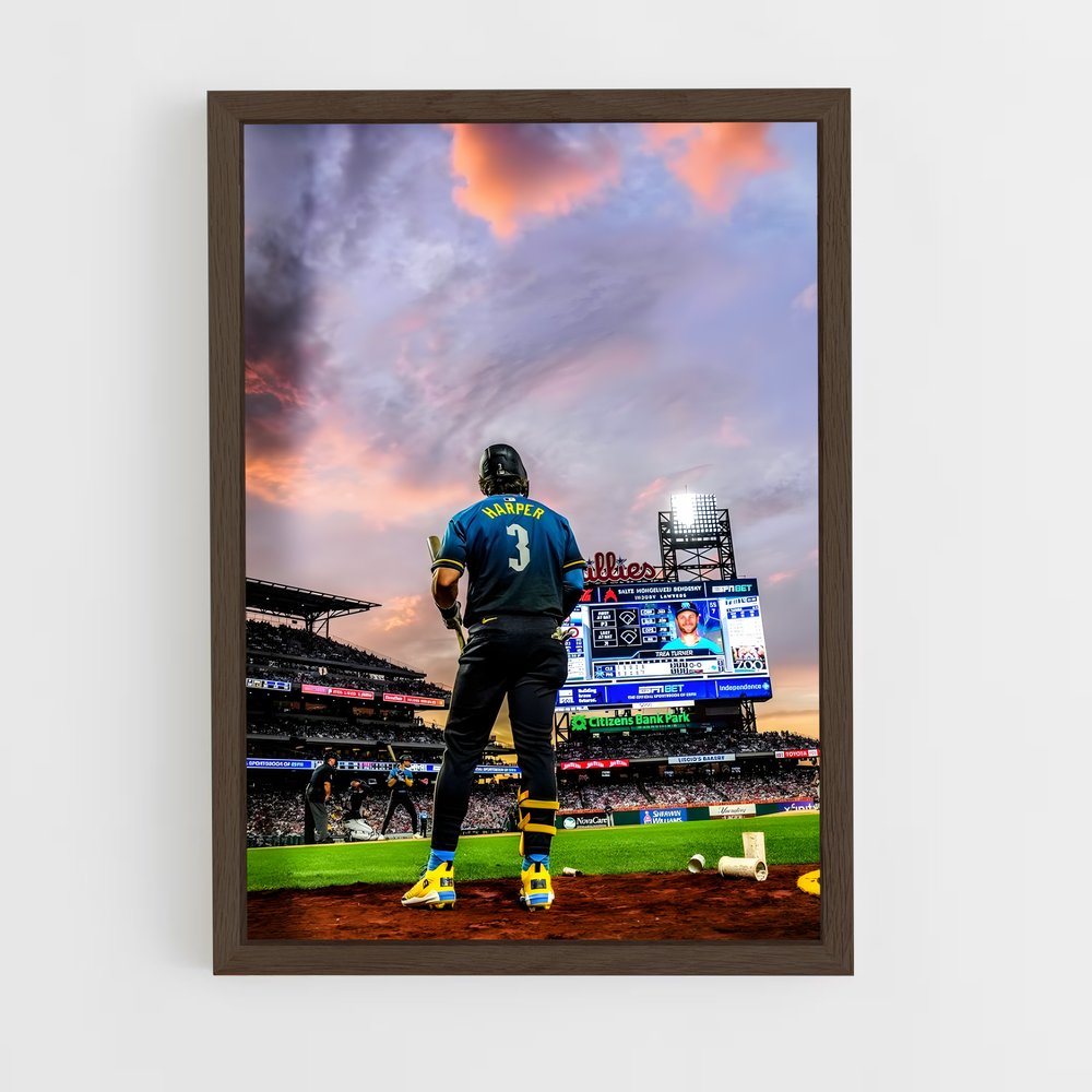 ap-bryce harper-2 cadre Bois foncé
