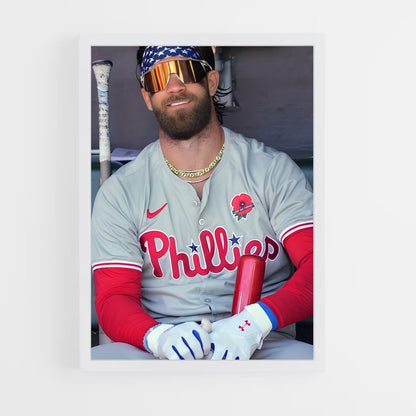 ap-bryce harper-3 cadre Blanc