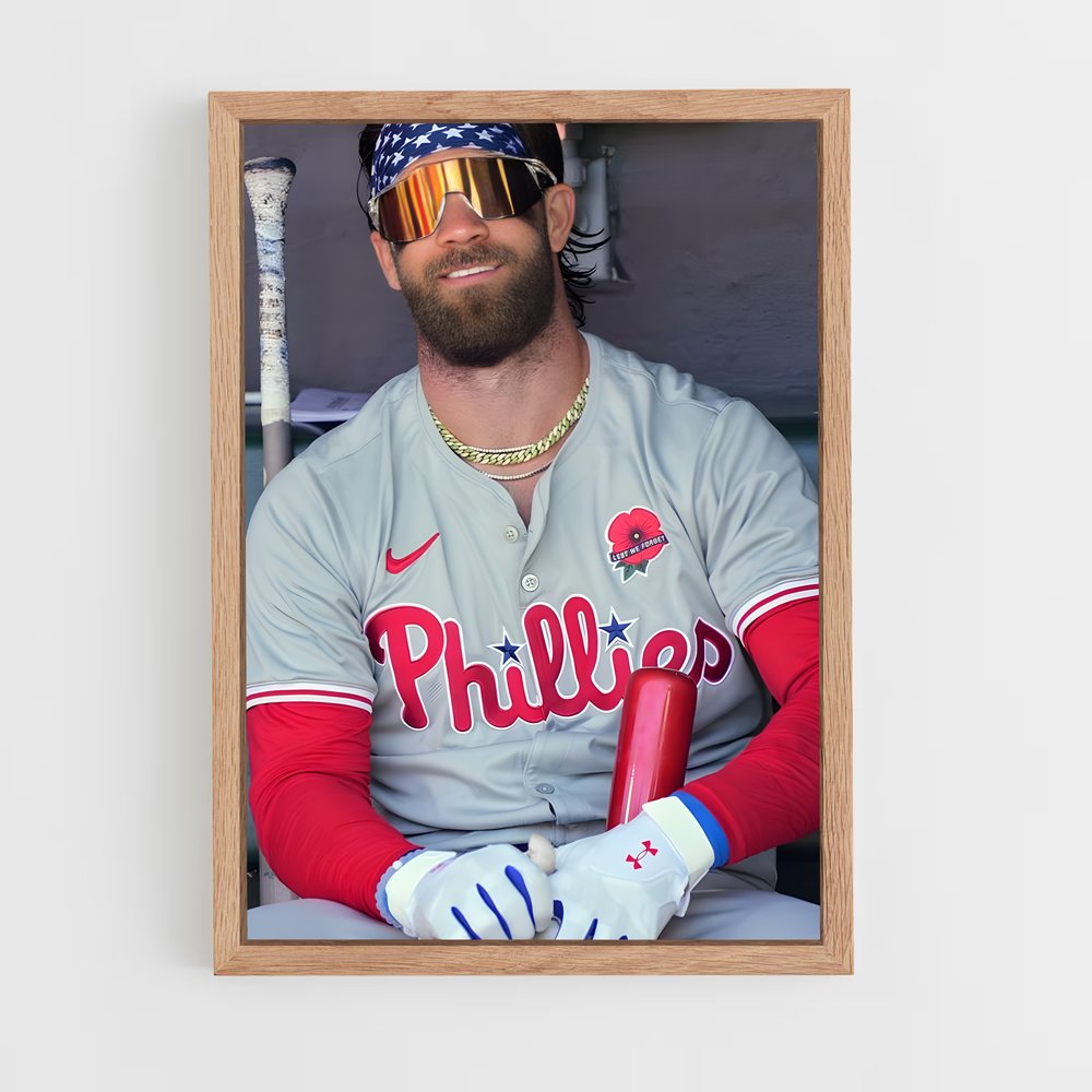 ap-bryce harper-3 cadre Bois clair