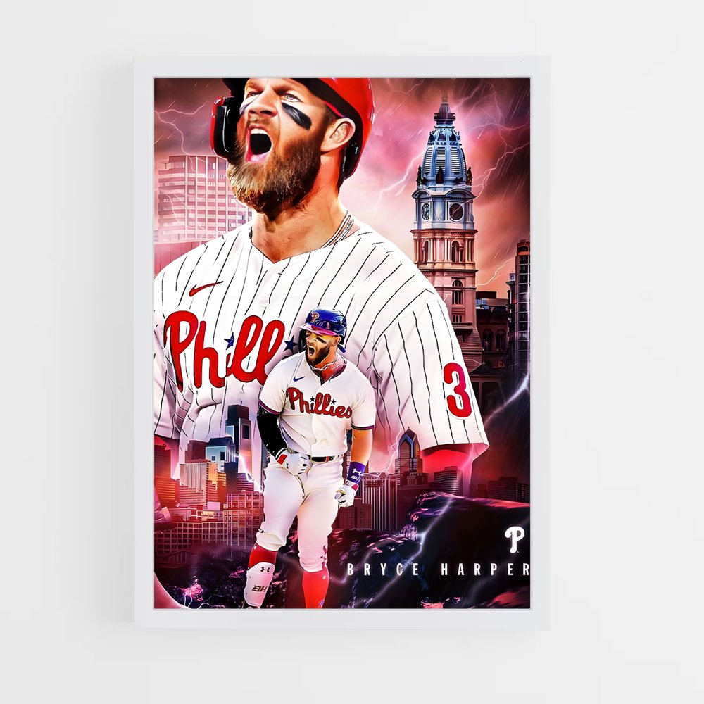ap-bryce harper-4 cadre Blanc