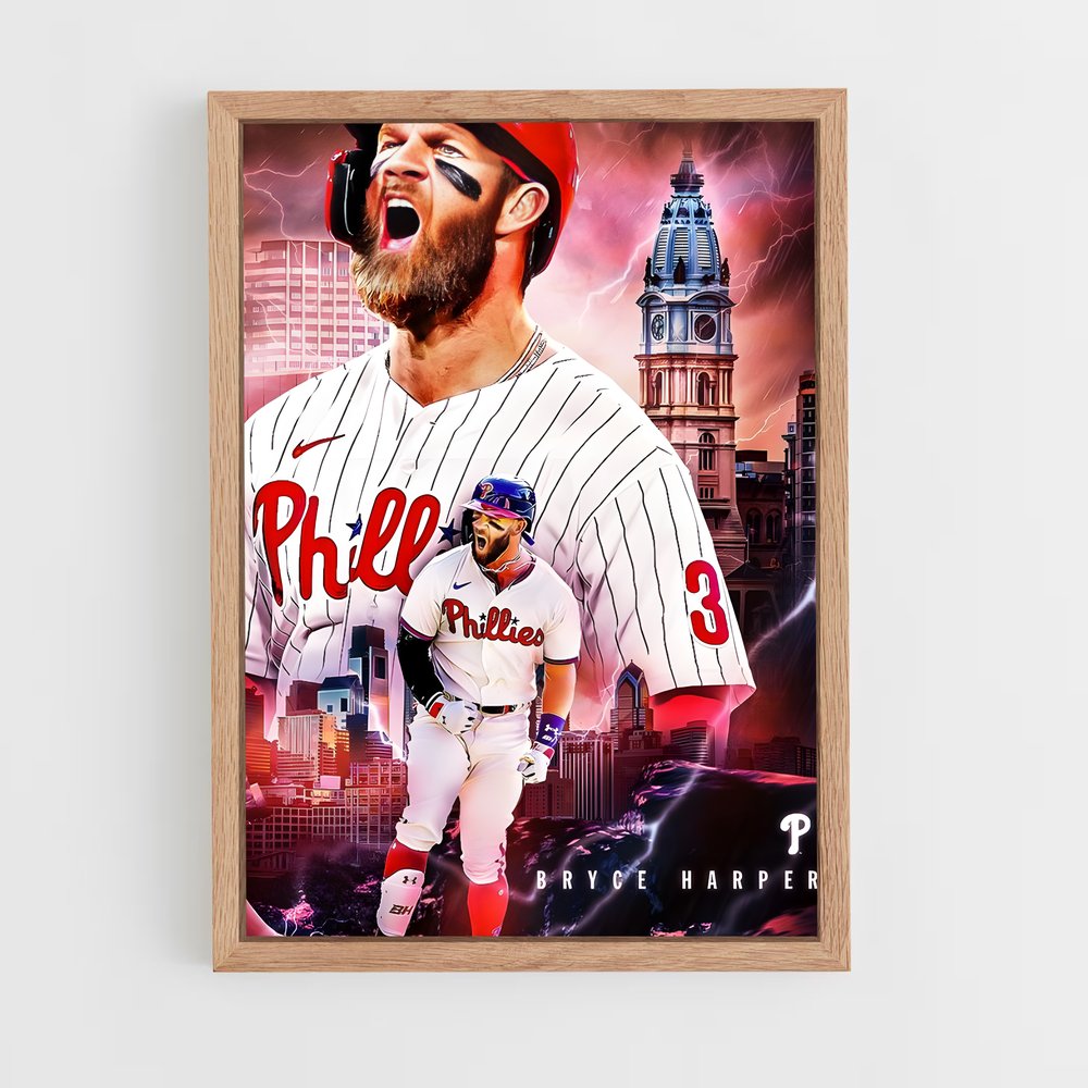 ap-bryce harper-4 cadre Bois clair