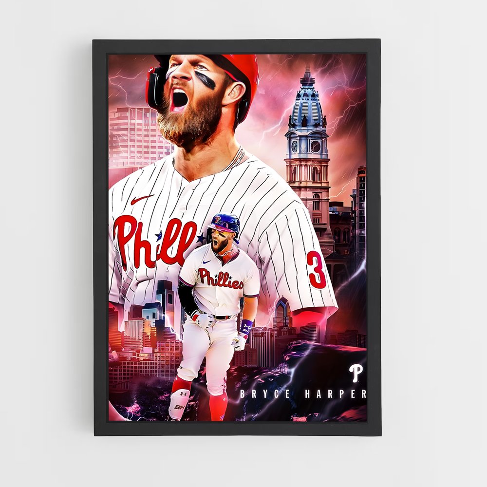 ap-bryce harper-4 cadre Noir