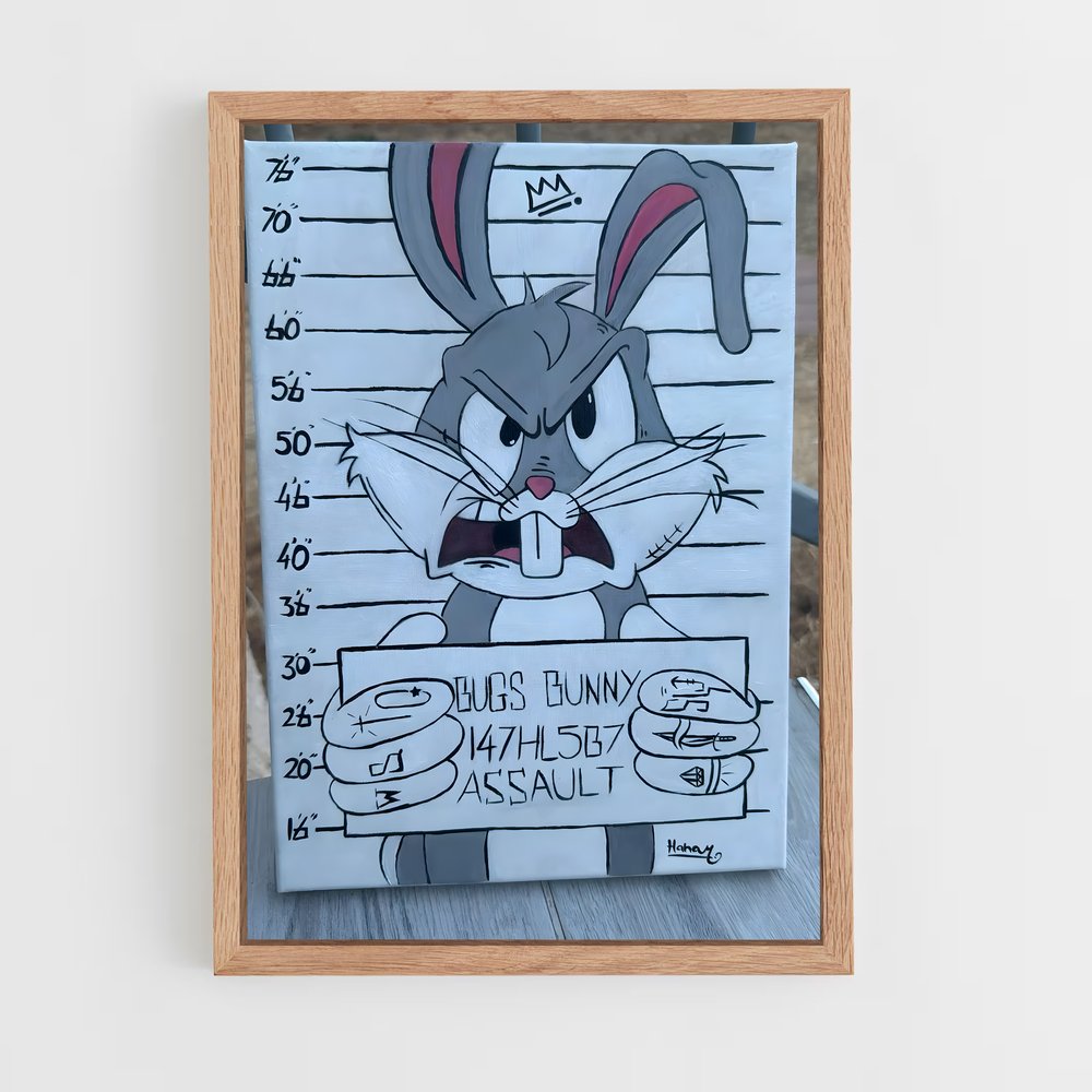 ap-bugs bunny-4 cadre Bois clair