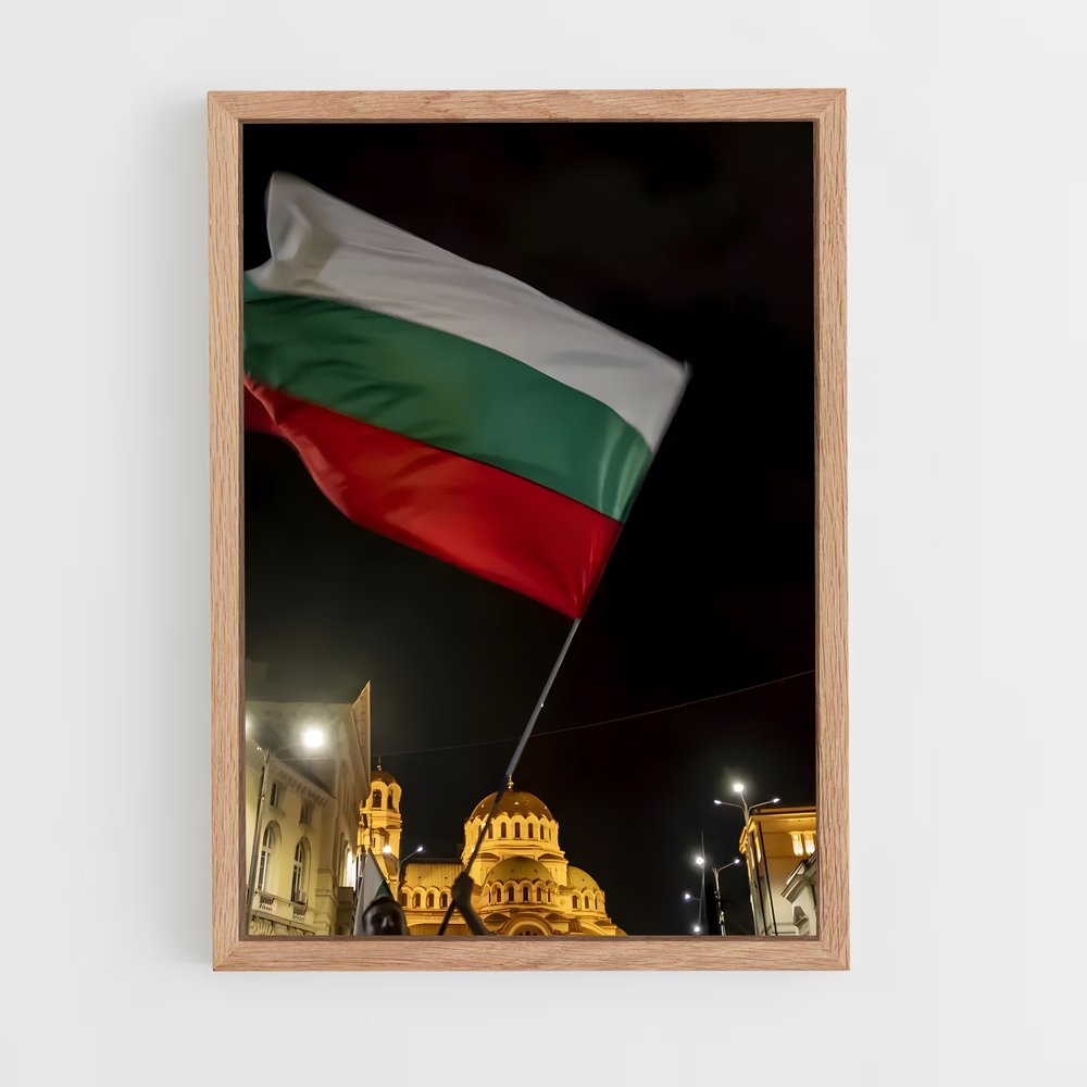 ap-bulgaria flag-1 cadre Bois clair