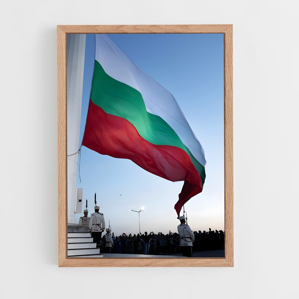 ap-bulgaria flag-3 cadre Bois clair