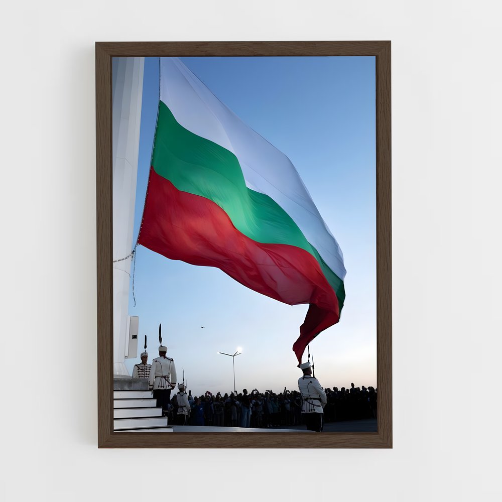 ap-bulgaria flag-3 cadre Bois foncé
