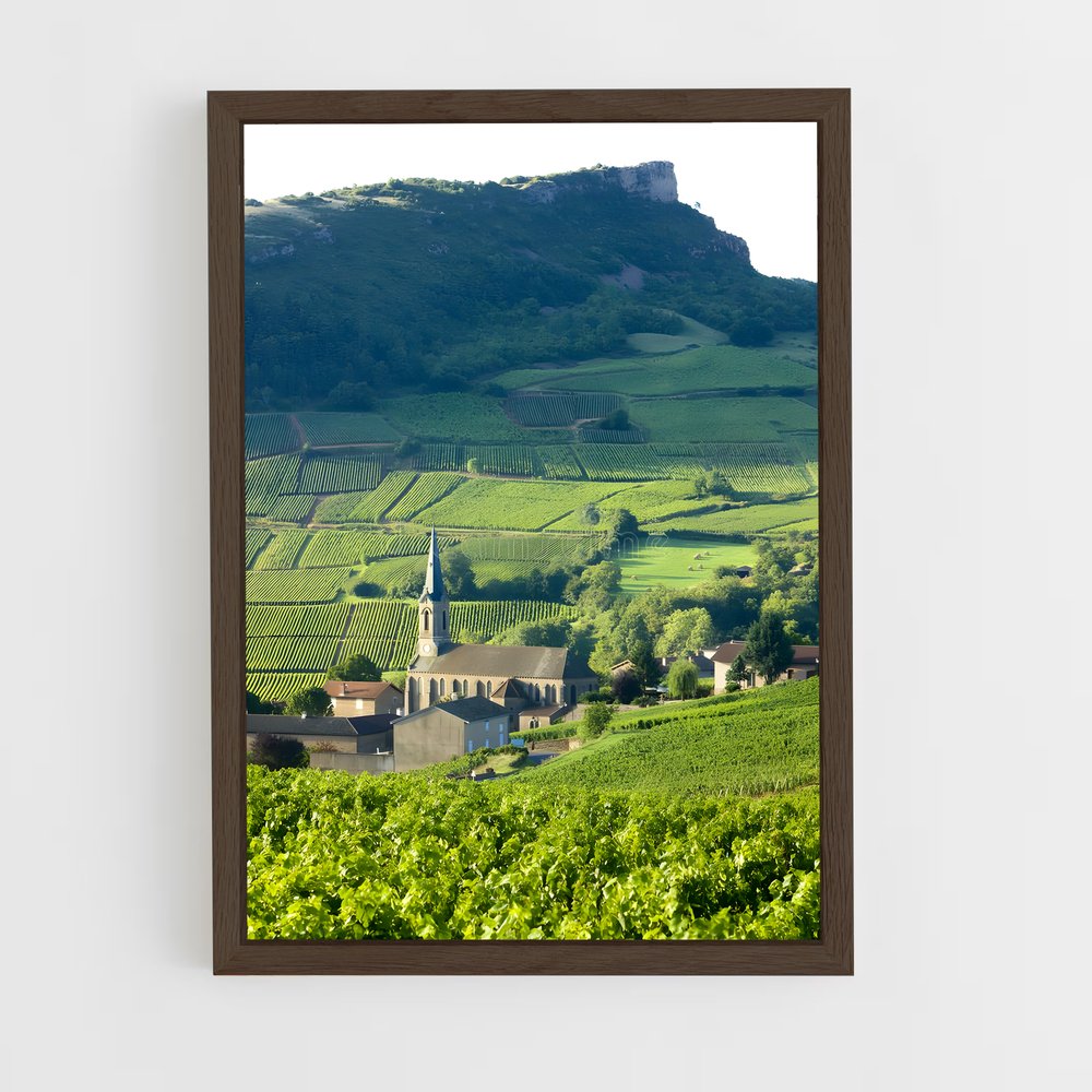 ap-burgundy vineyards-1 cadre Bois foncé