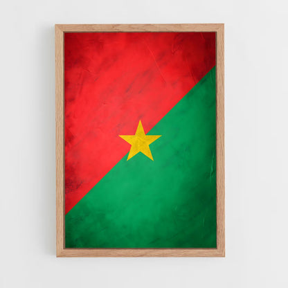 ap-burkina faso flag-1 cadre Bois clair