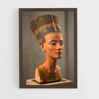 ap-bust of nefertiti-4 cadre Bois foncé