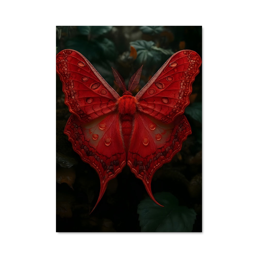 Poster Papillon Rouge