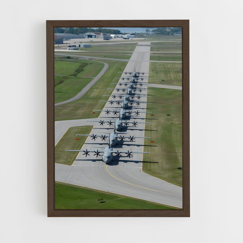 ap-c-130 hercules-2 cadre Bois foncé