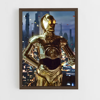 ap-c-3po-1 cadre Bois foncé