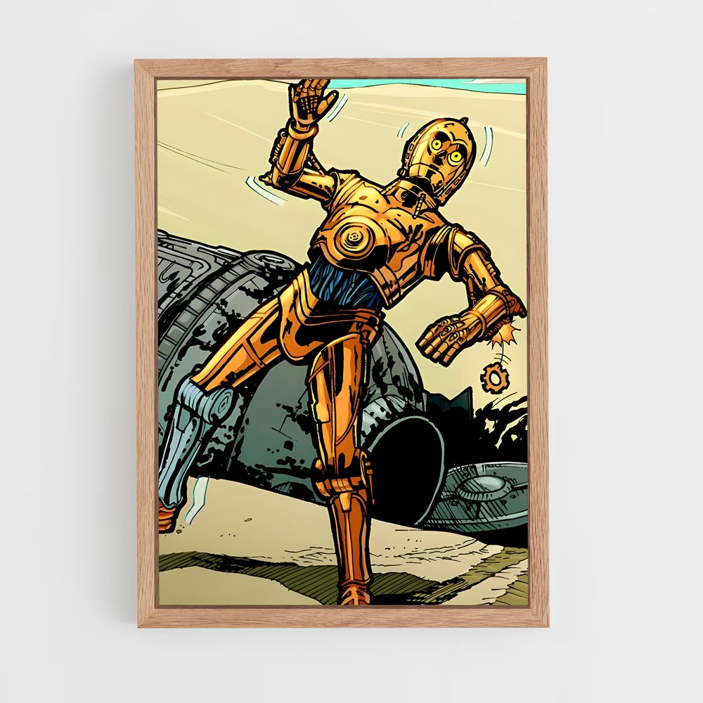 ap-c-3po-2 cadre Bois clair