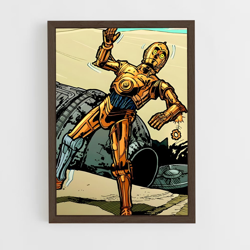 ap-c-3po-2 cadre Bois foncé