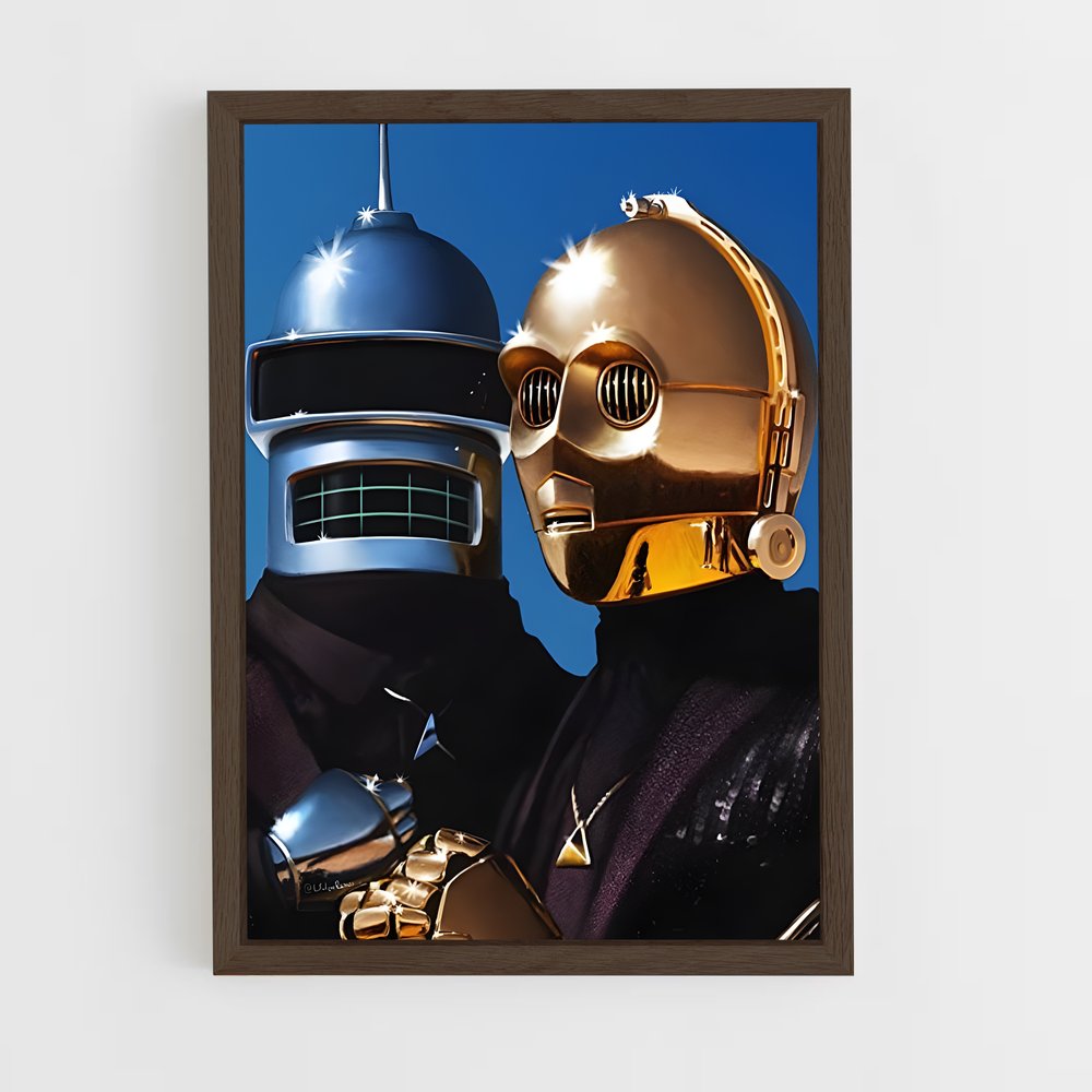 ap-c-3po-5 cadre Bois foncé