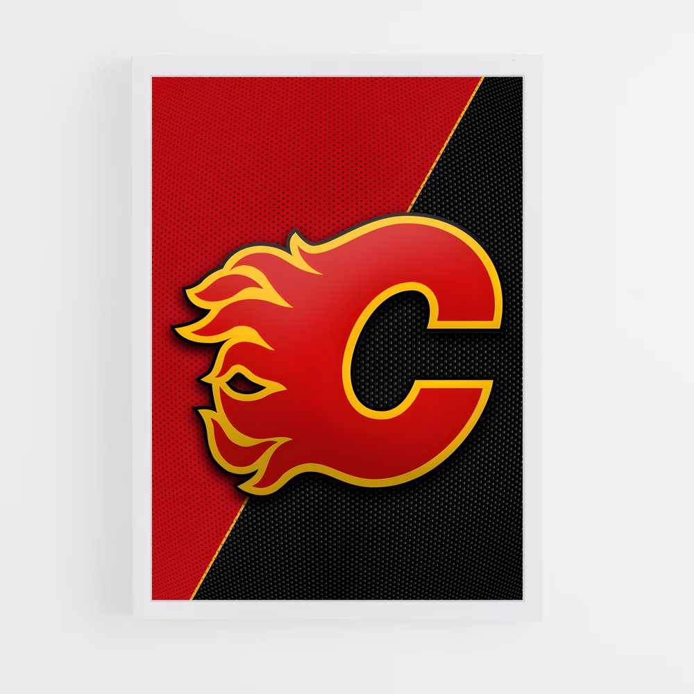 ap-calgary flames-10 cadre Blanc