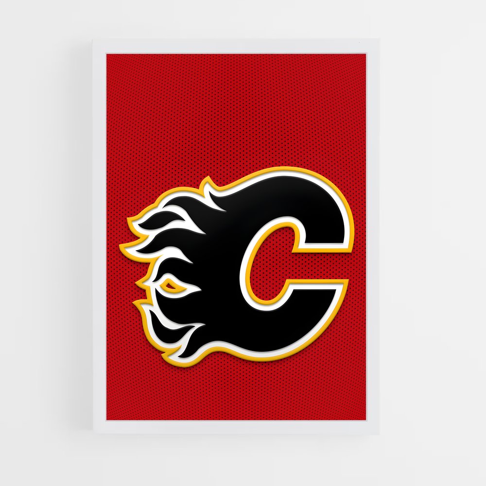 ap-calgary flames-12 cadre Blanc